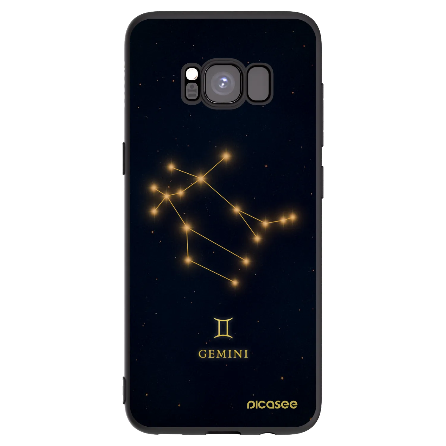 Picasee Μαύρη θήκη σιλικόνης για Samsung Galaxy S8 G950F - GEMINI
