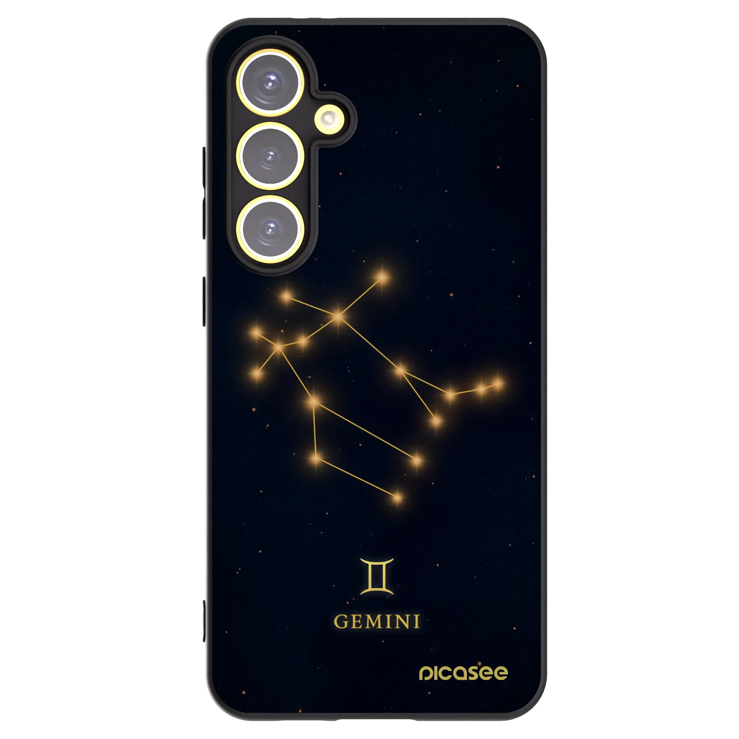 Picasee Μαύρη θήκη σιλικόνης για Samsung Galaxy S24 FE S721B - GEMINI
