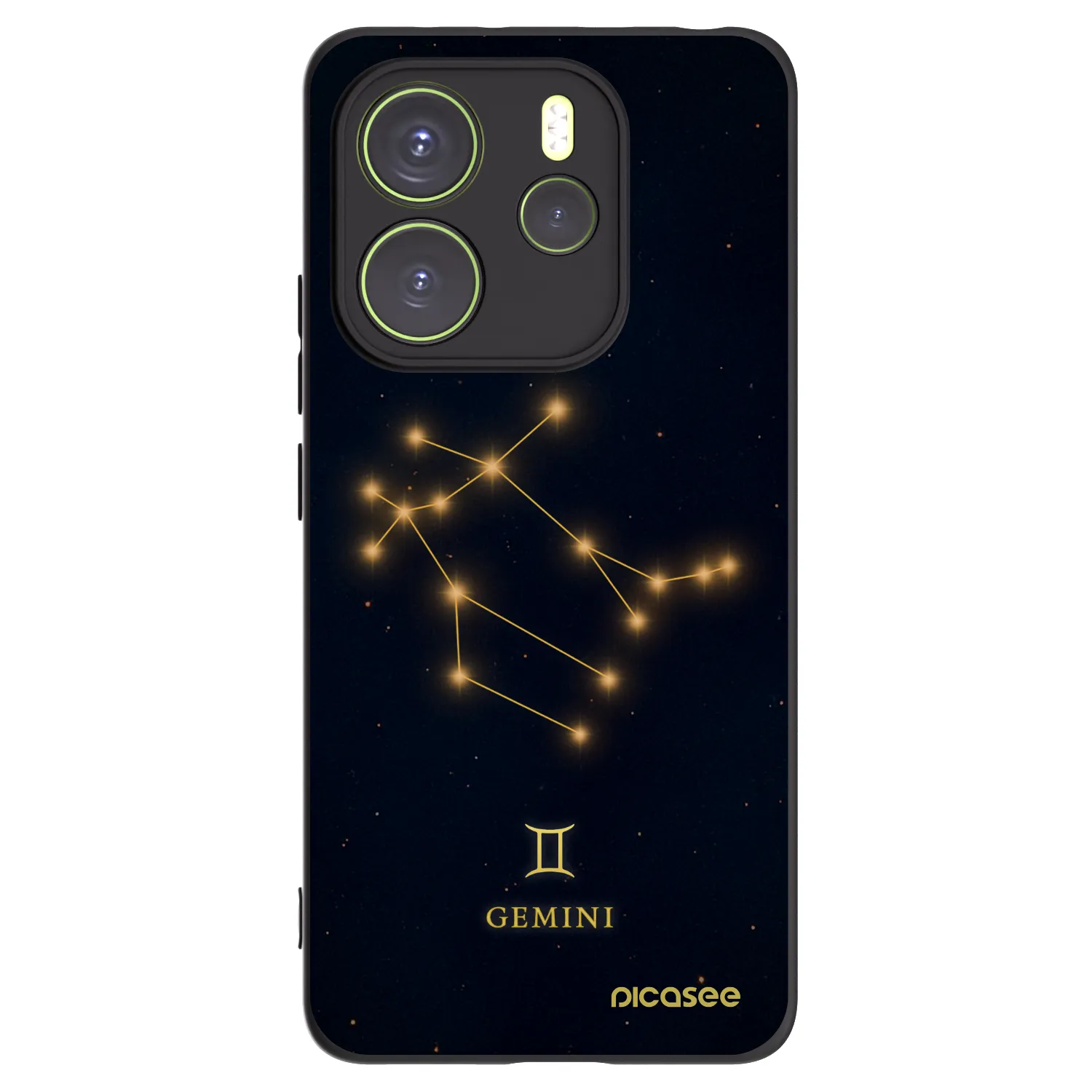 Picasee Μαύρη θήκη σιλικόνης για Xiaomi Redmi Note 14 4G - GEMINI