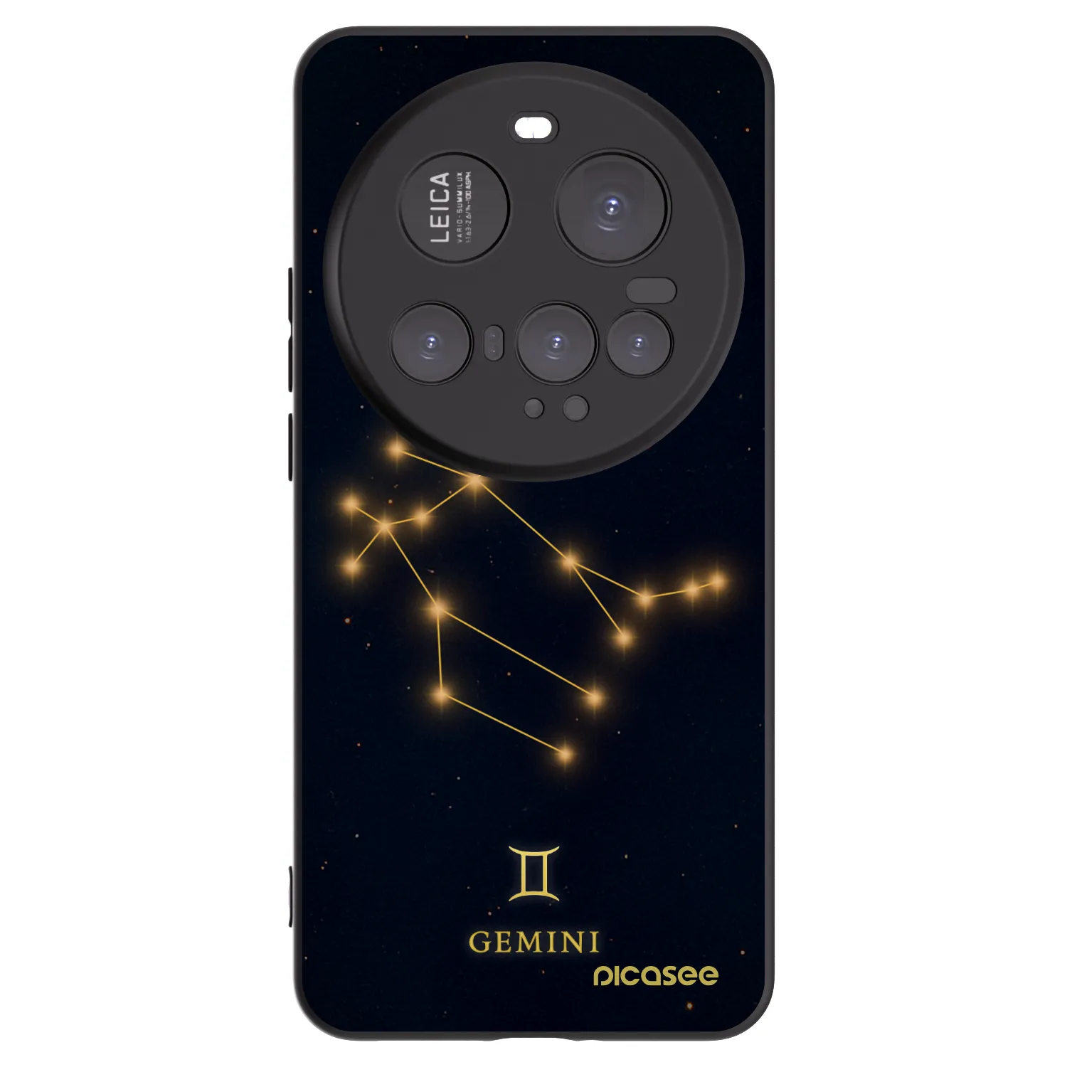 Picasee Μαύρη θήκη σιλικόνης για Xiaomi 15 Ultra - GEMINI