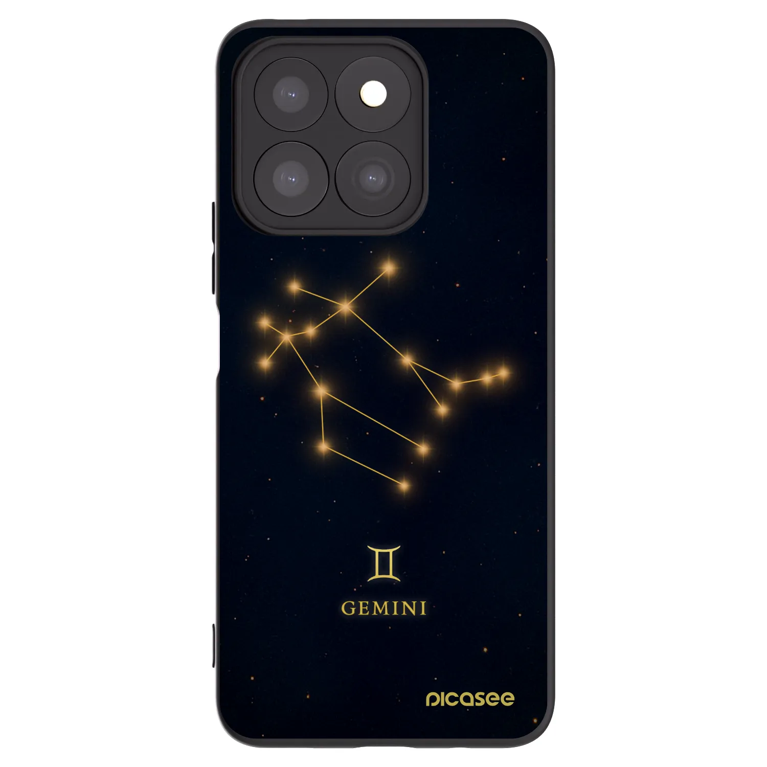 Picasee Μαύρη θήκη σιλικόνης για Honor X8c - GEMINI