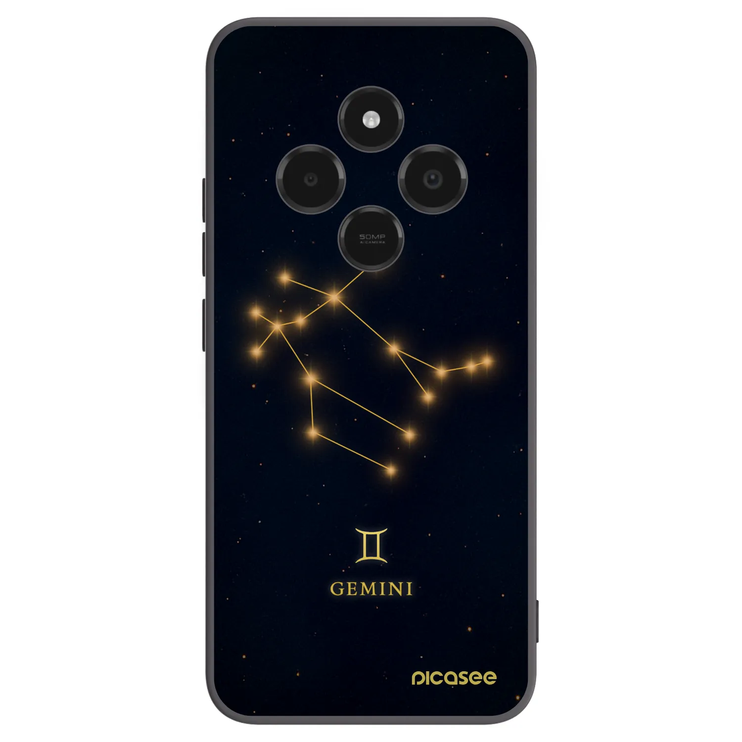 Picasee Μαύρη θήκη σιλικόνης για Xiaomi Poco C75 - GEMINI