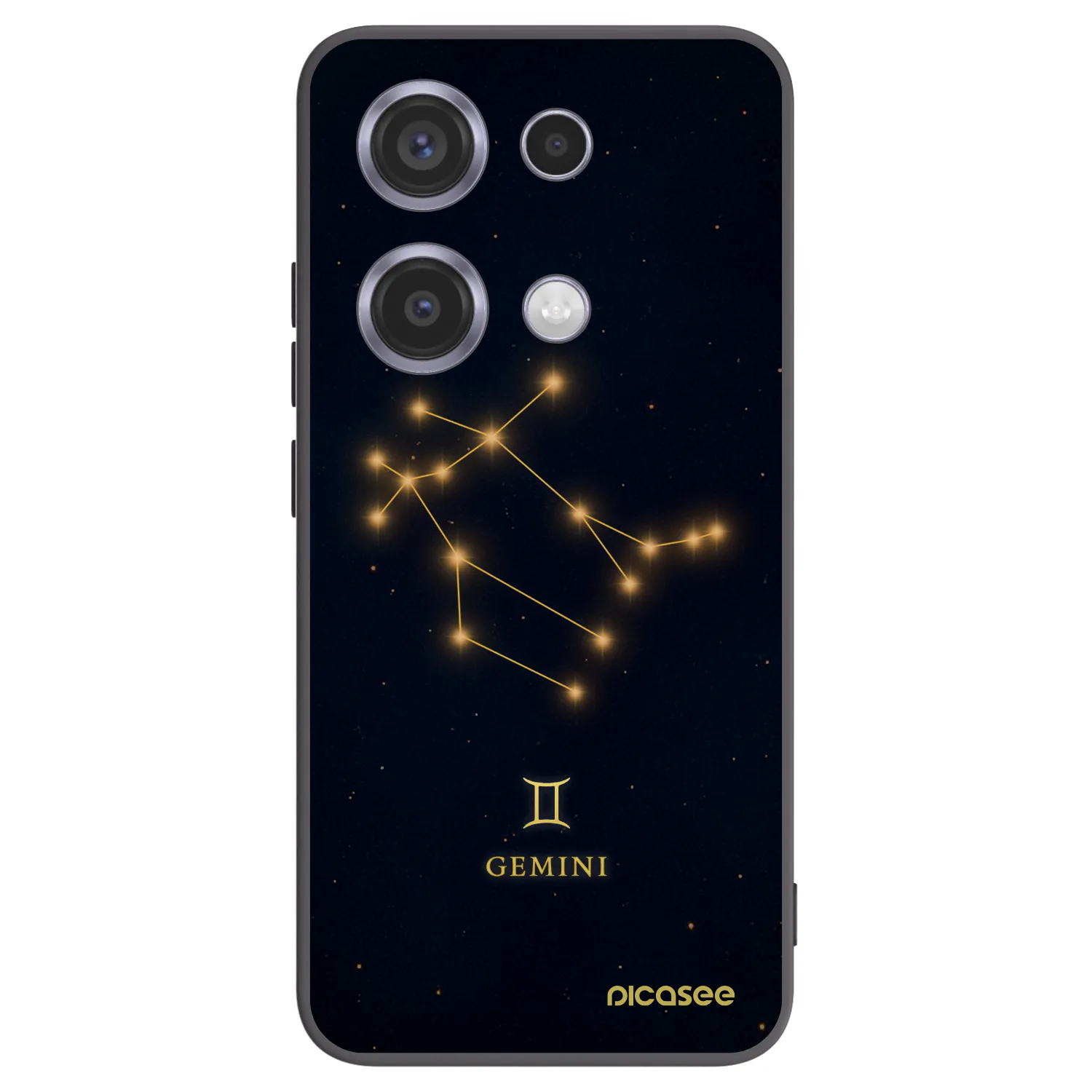 Picasee Μαύρη θήκη σιλικόνης για Xiaomi Redmi Note 14S - GEMINI