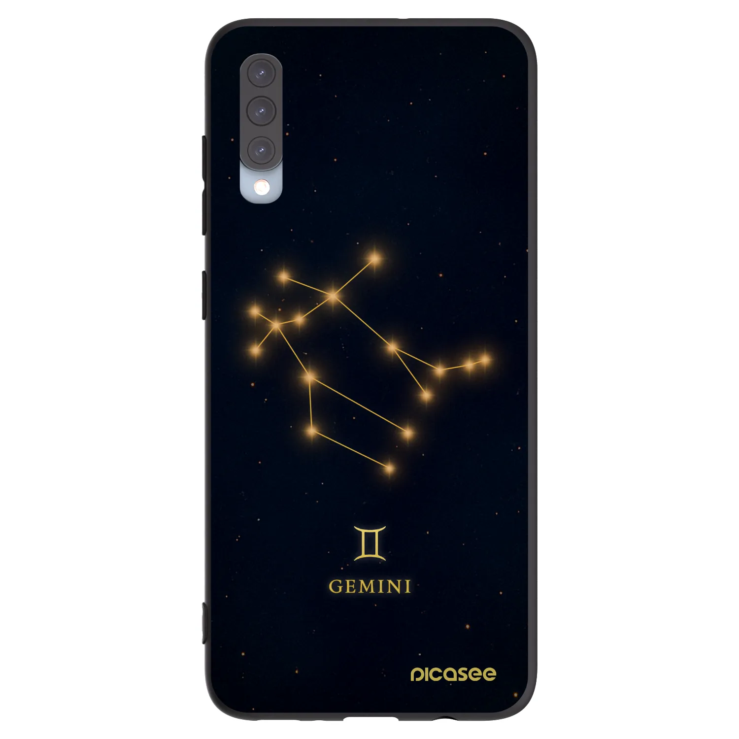 Picasee Μαύρη θήκη σιλικόνης για Samsung Galaxy A70 A705F - GEMINI