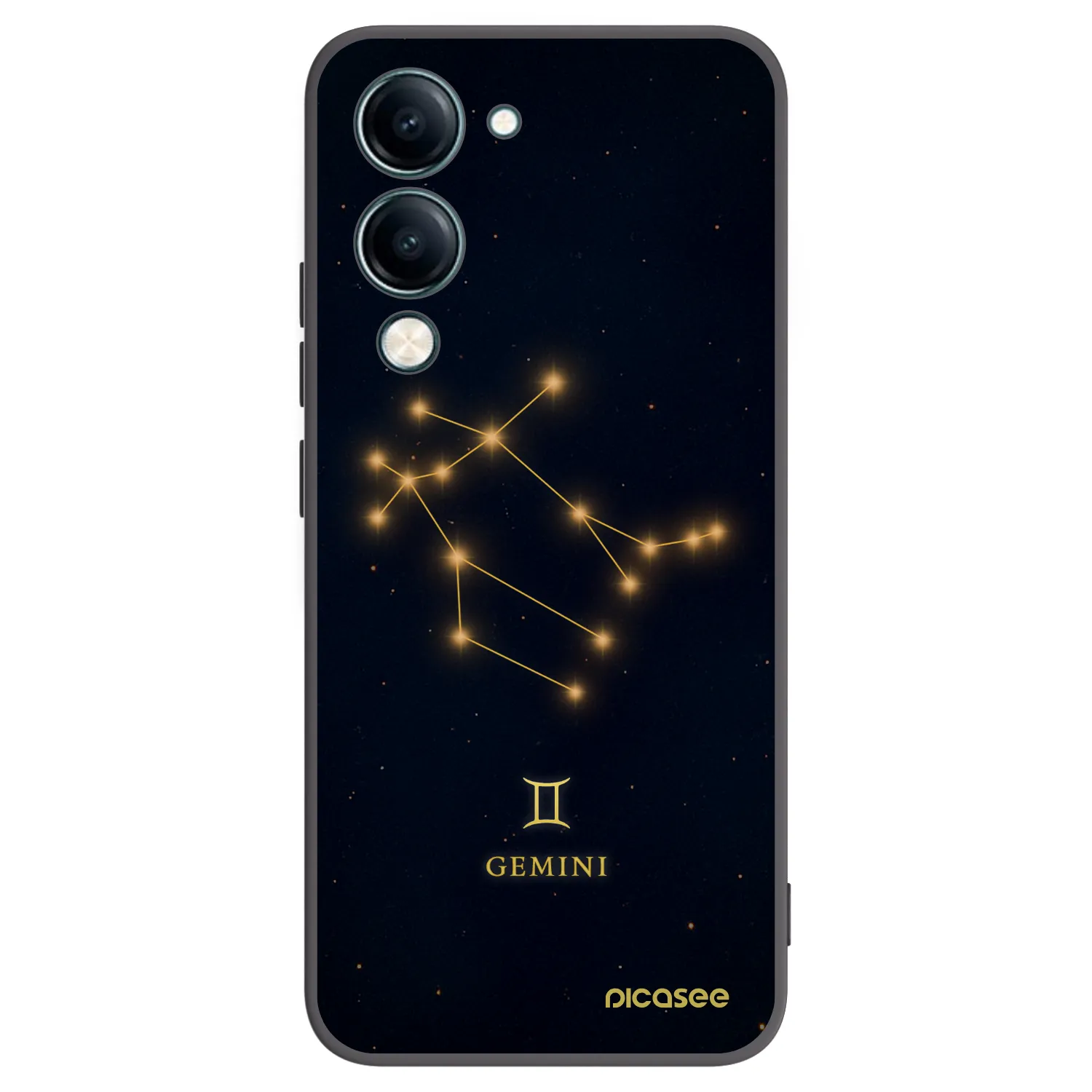 Picasee Μαύρη θήκη σιλικόνης για Vivo Y29s 5G - GEMINI