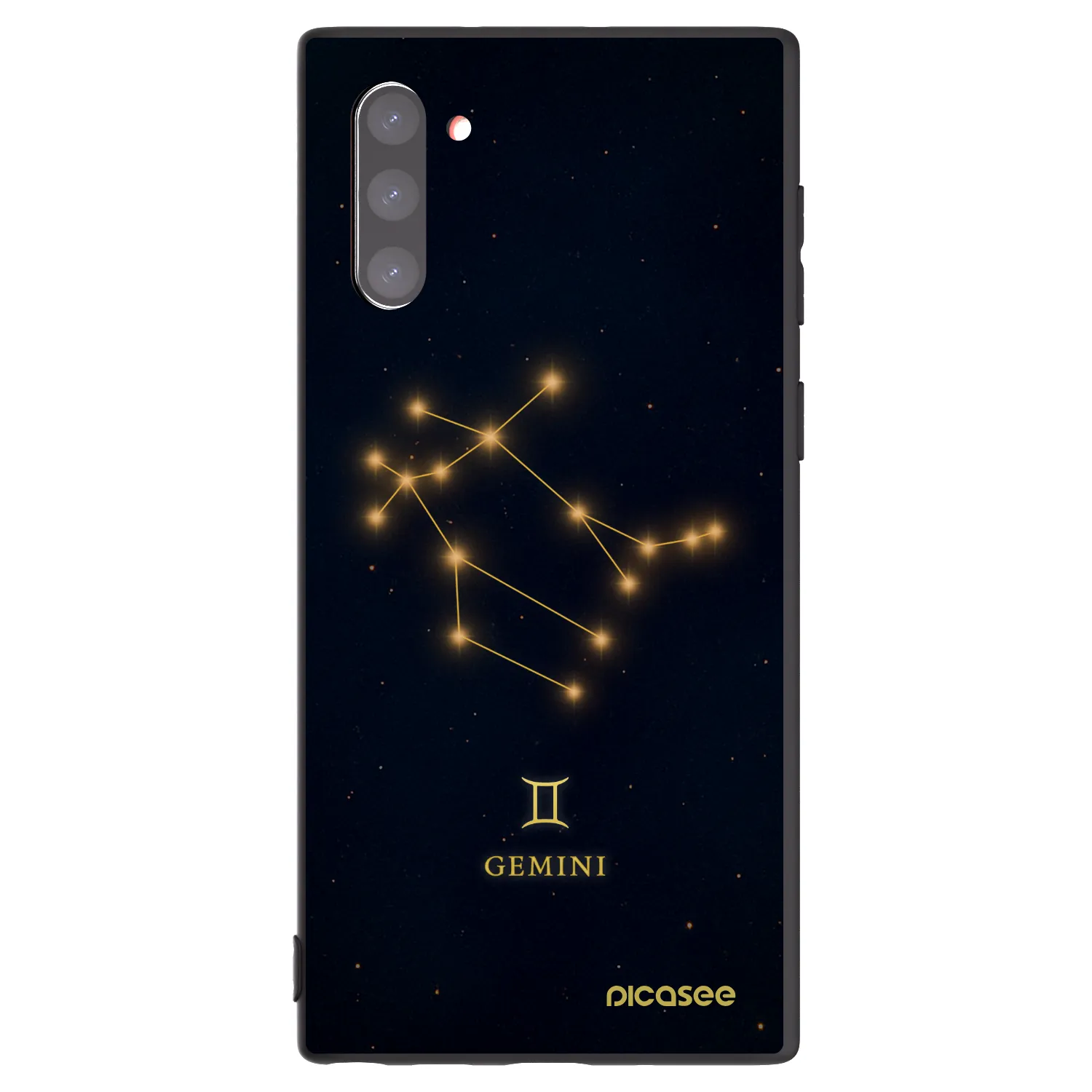Picasee Μαύρη θήκη σιλικόνης για Samsung Galaxy Note 10 N970F - GEMINI