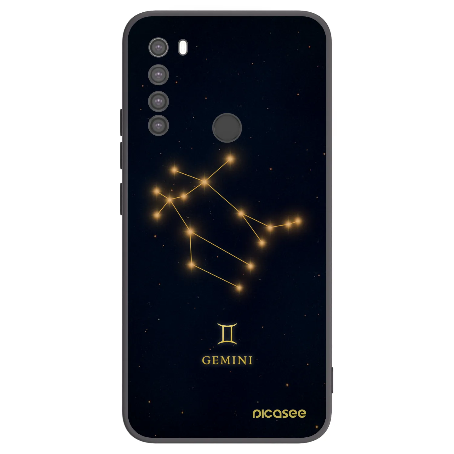 Picasee Μαύρη θήκη σιλικόνης για Xiaomi Redmi Note 8 - GEMINI