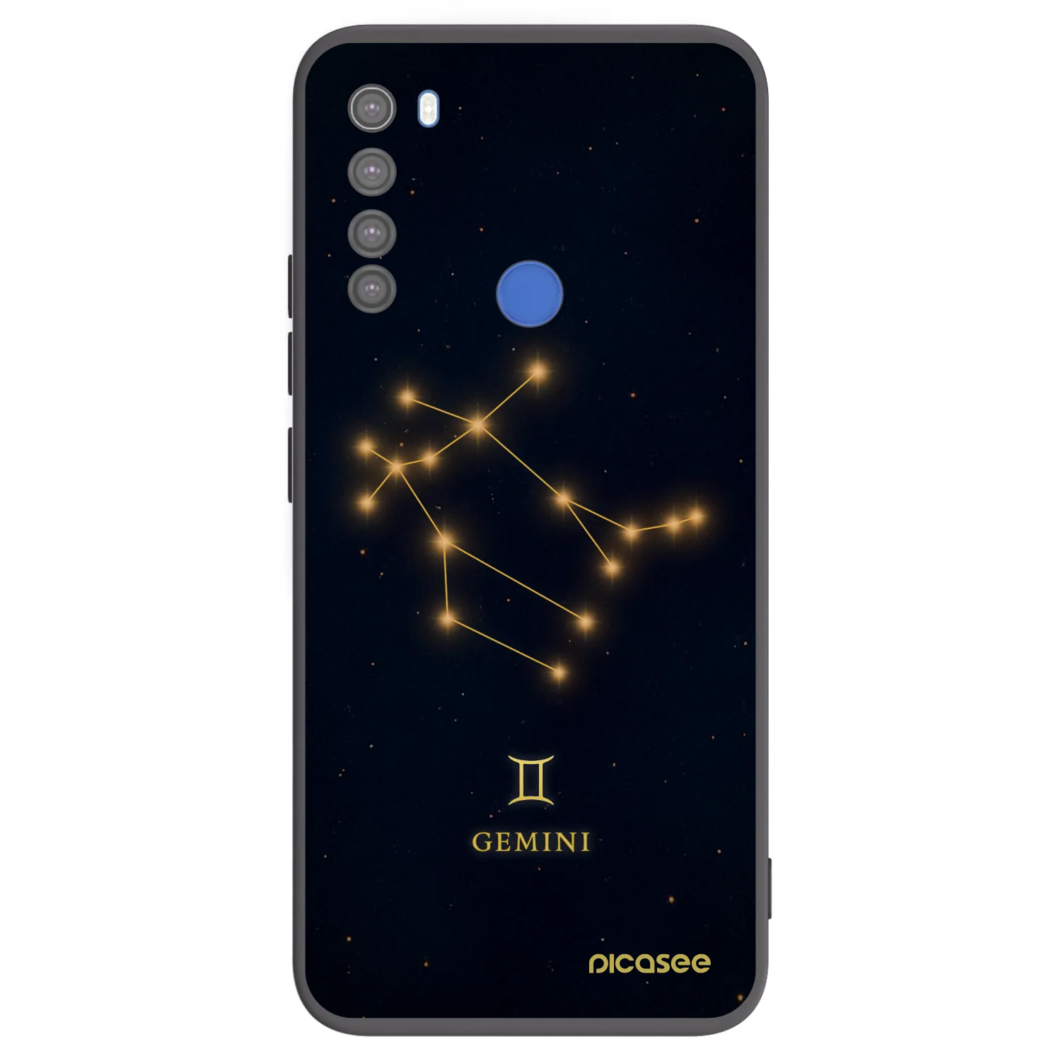 Picasee Μαύρη θήκη σιλικόνης για Xiaomi Redmi Note 8T - GEMINI