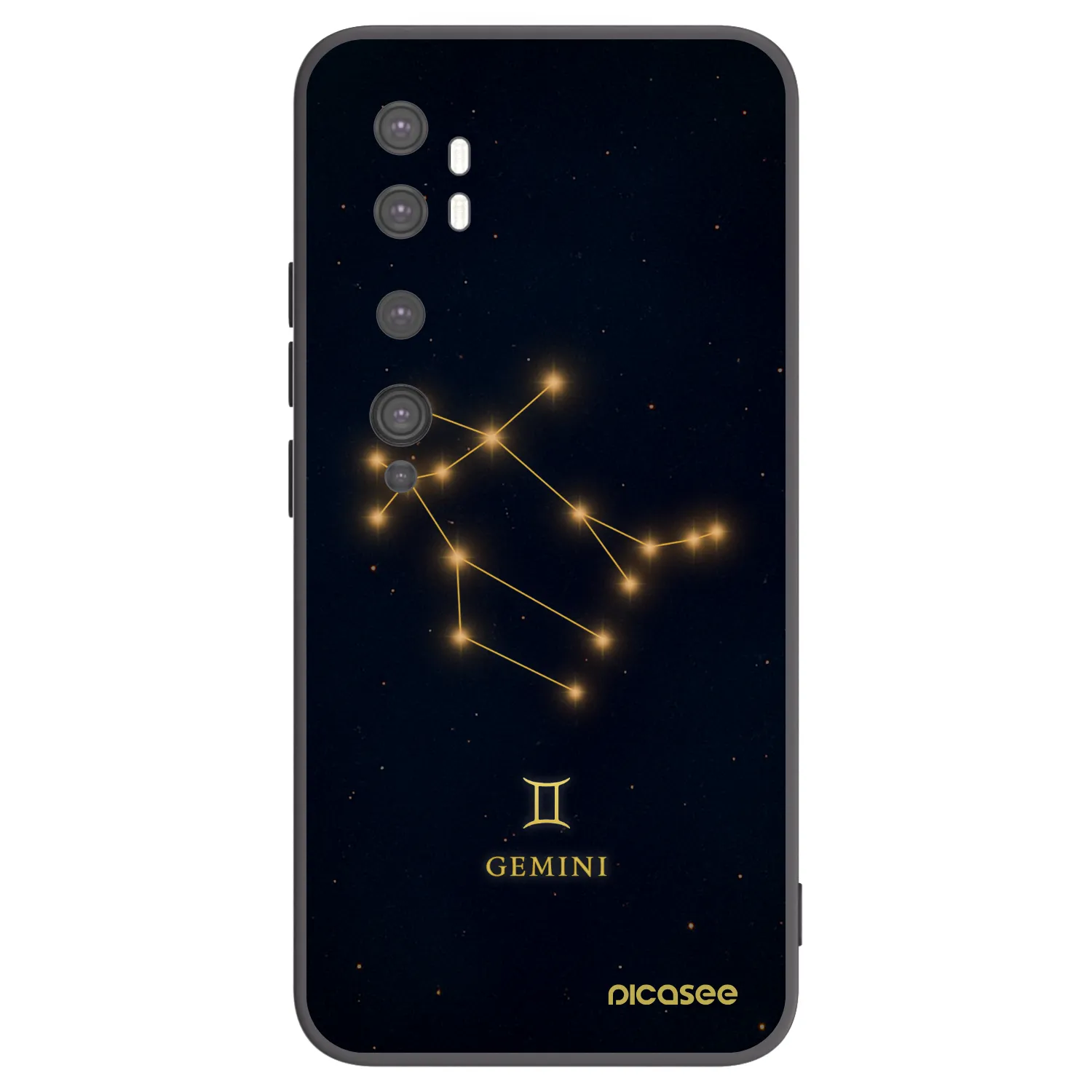Picasee Μαύρη θήκη σιλικόνης για Xiaomi Mi Note 10 (Pro) - GEMINI
