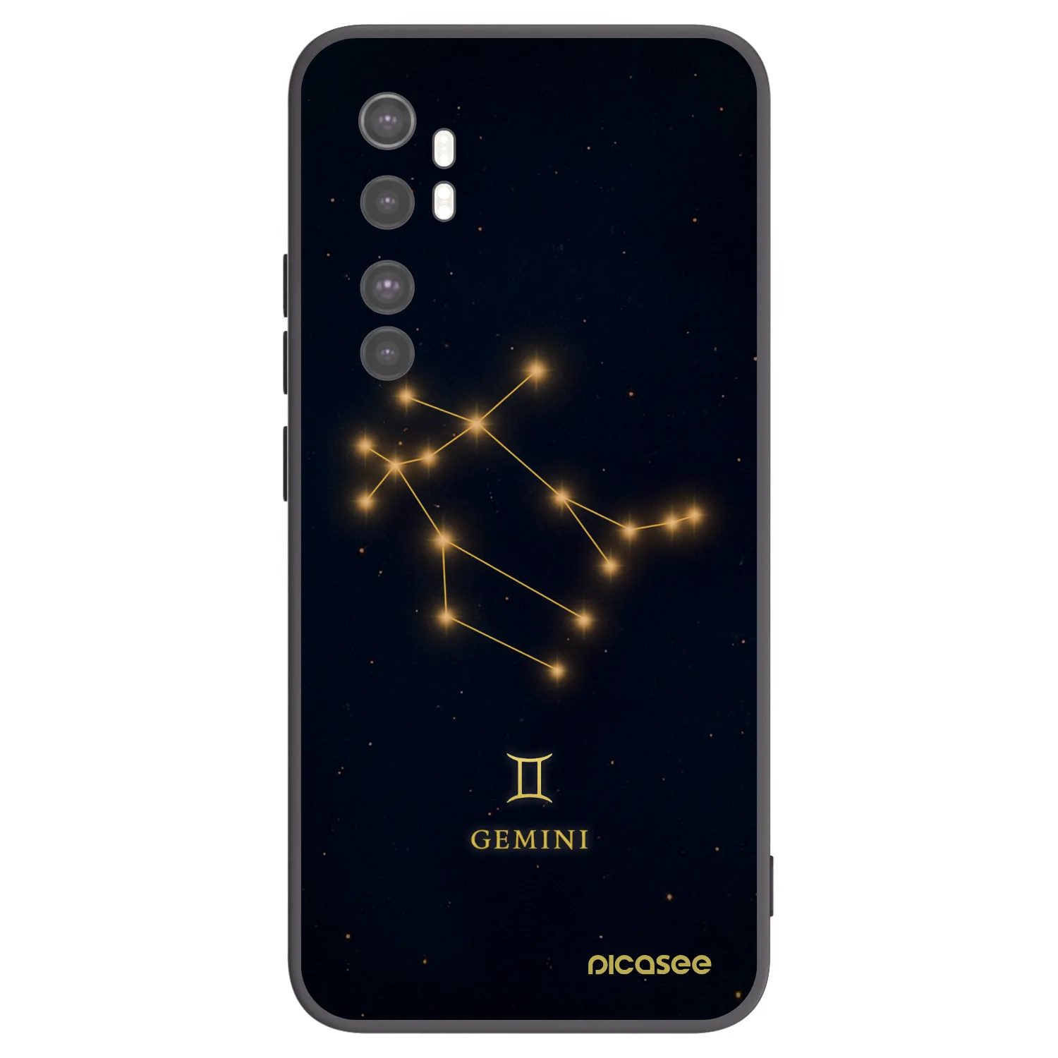 Picasee Μαύρη θήκη σιλικόνης για Xiaomi Mi Note 10 Lite - GEMINI