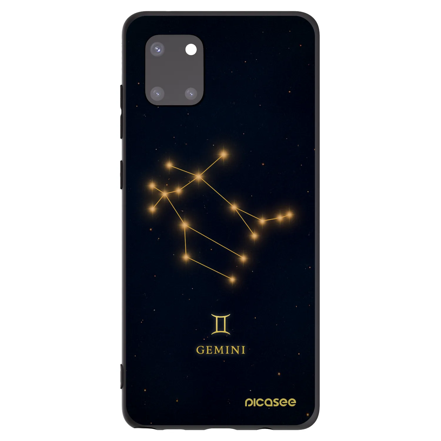 Picasee Μαύρη θήκη σιλικόνης για Samsung Galaxy Note 10 Lite N770F - GEMINI