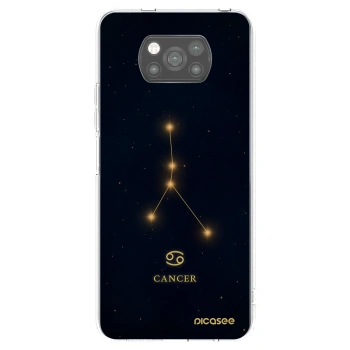 Picasee Μαύρη θήκη σιλικόνης για Xiaomi Poco X3 - CANCER