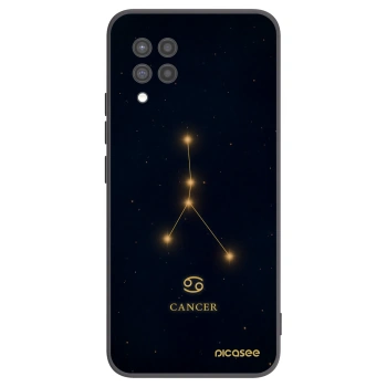 Picasee Μαύρη θήκη σιλικόνης για Samsung Galaxy A42 A426B - CANCER
