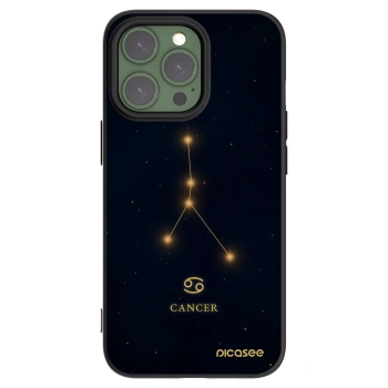 Picasee Μαύρη θήκη σιλικόνης για Apple iPhone 13 Pro - CANCER