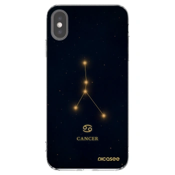 Picasee διαφανής θήκη σιλικόνης Apple iPhone XS Max - CANCER
