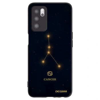 Picasee Μαύρη θήκη σιλικόνης για OPPO A16s - CANCER