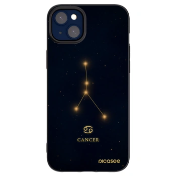 Picasee Μαύρη θήκη σιλικόνης για Apple iPhone 14 Plus - CANCER
