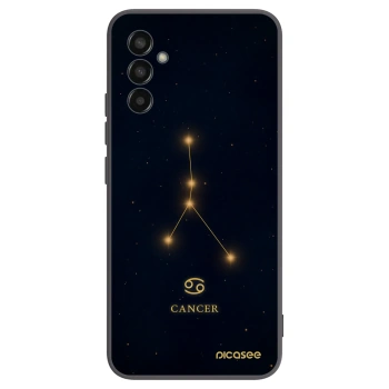Picasee Μαύρη θήκη σιλικόνης για Samsung Galaxy M13 M135F - CANCER