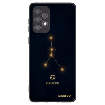 Picasee Μαύρη θήκη σιλικόνης για Samsung Galaxy A73 5G - CANCER