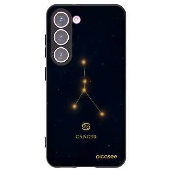 Picasee Μαύρη θήκη σιλικόνης για Samsung Galaxy S23 5G - CANCER