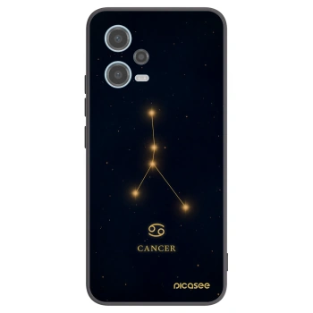 Picasee Μαύρη θήκη σιλικόνης για Xiaomi Redmi Note 12 5G - CANCER