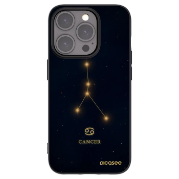 Picasee Μαύρη θήκη σιλικόνης για Apple iPhone 15 Pro - CANCER