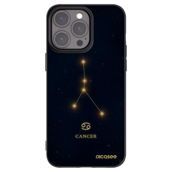 Picasee Μαύρη θήκη σιλικόνης για Apple iPhone 15 Pro Max - CANCER