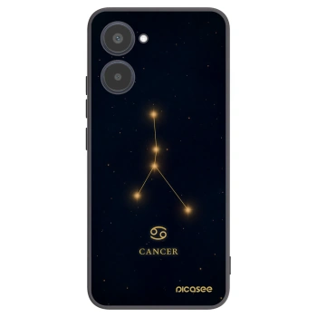 Picasee Μαύρη θήκη σιλικόνης για Realme 10 4G - CANCER