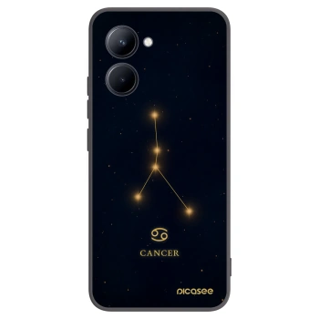 Picasee Μαύρη θήκη σιλικόνης για Realme C33 (2023) - CANCER