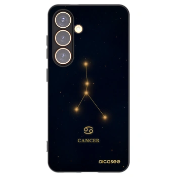 Picasee Μαύρη θήκη σιλικόνης για Samsung Galaxy S24 S921B 5G - CANCER