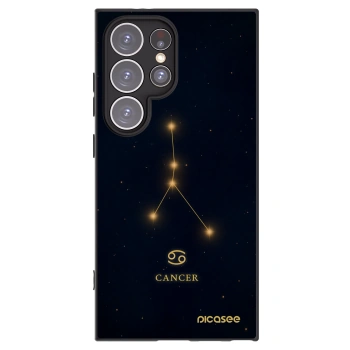 Picasee Μαύρη θήκη σιλικόνης για Samsung Galaxy S24 Ultra S928B 5G - CANCER