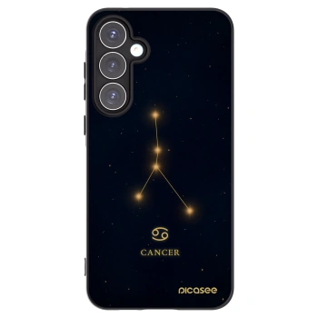 Picasee Μαύρη θήκη σιλικόνης για Samsung Galaxy A55 5G A556B - CANCER