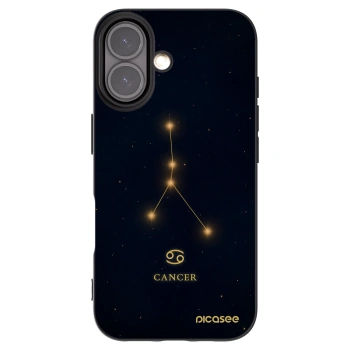 Picasee Μαύρη θήκη σιλικόνης για Apple iPhone 16 - CANCER