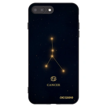 Picasee Μαύρη θήκη σιλικόνης για Apple iPhone 7 Plus - CANCER
