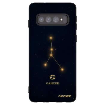Picasee Μαύρη θήκη σιλικόνης για Samsung Galaxy S10 G973 - CANCER