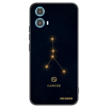 Picasee Μαύρη θήκη σιλικόνης για Motorola Moto G34 5G - CANCER