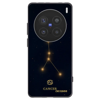 Picasee Μαύρη θήκη σιλικόνης για Vivo X200 Pro - CANCER