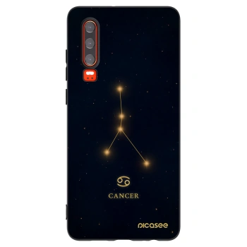 Picasee Μαύρη θήκη σιλικόνης για Huawei P30 - CANCER