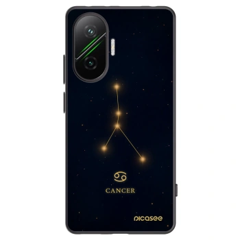 Picasee Μαύρη θήκη σιλικόνης για Xiaomi Poco F7 Pro 5G - CANCER