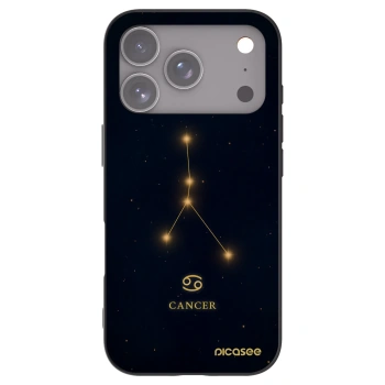 Picasee Μαύρη θήκη σιλικόνης για Apple iPhone 17 Pro - CANCER
