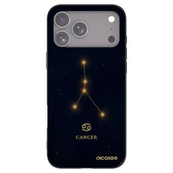 Picasee Μαύρη θήκη σιλικόνης για Apple iPhone 17 Pro Max - CANCER