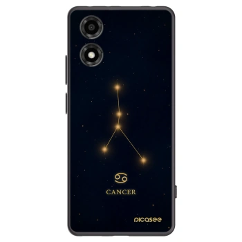 Picasee Μαύρη θήκη σιλικόνης για Motorola Moto E14 - CANCER