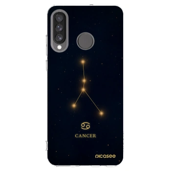 Picasee διαφανής θήκη σιλικόνης Huawei P30 Lite - CANCER