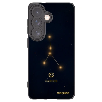 Picasee Μαύρη θήκη σιλικόνης για Samsung Galaxy S26 - CANCER