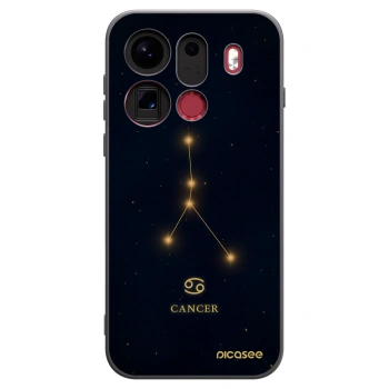 Picasee Μαύρη θήκη σιλικόνης για OPPO Find X9 Pro - CANCER