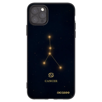 Picasee Μαύρη θήκη σιλικόνης για Apple iPhone 11 Pro Max - CANCER