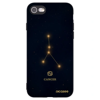 Picasee Μαύρη θήκη σιλικόνης για Apple iPhone SE 2020 - CANCER