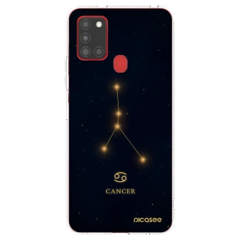 Picasee διαφανής θήκη σιλικόνης Samsung Galaxy A21s - CANCER