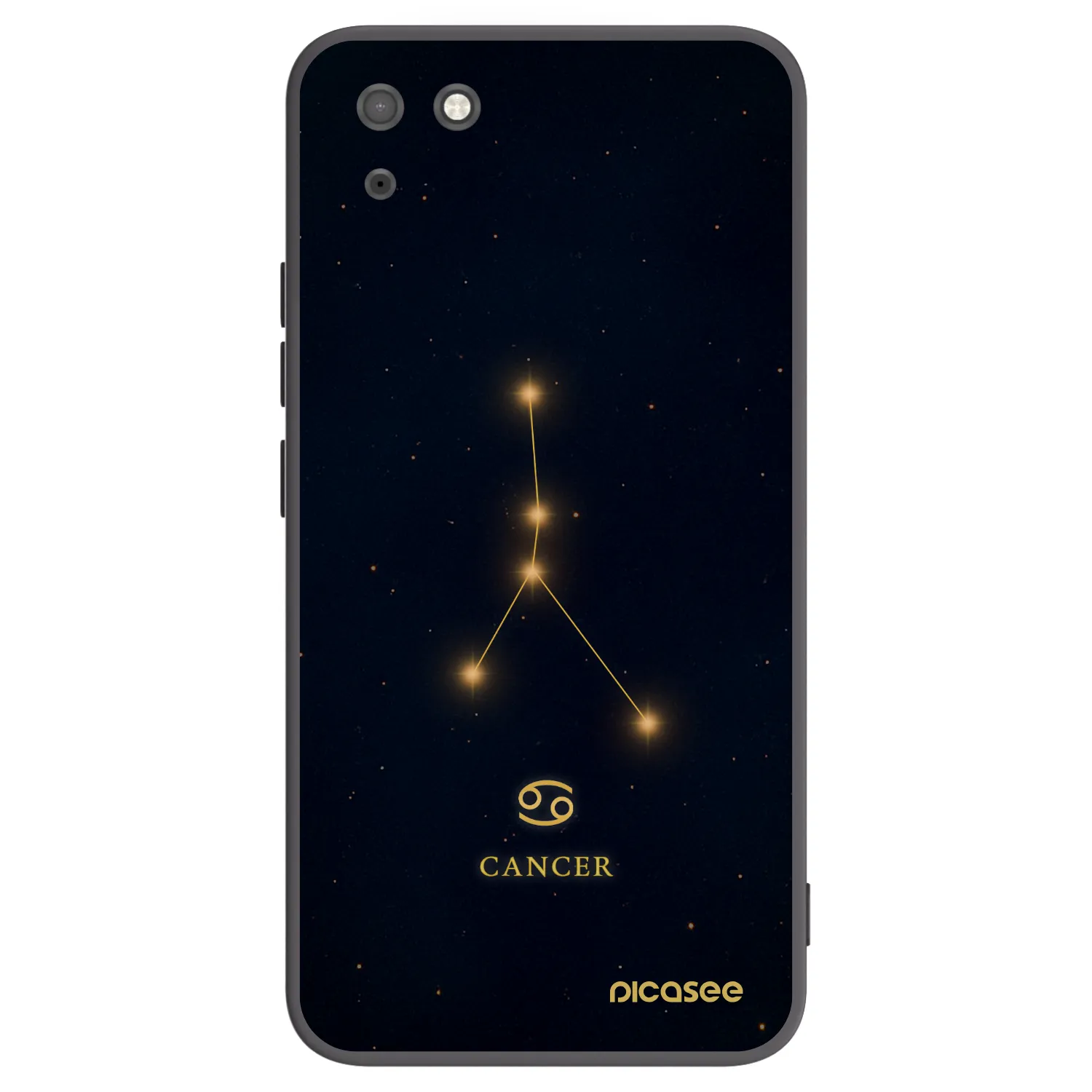 Picasee Μαύρη θήκη σιλικόνης για Huawei Y5P - CANCER