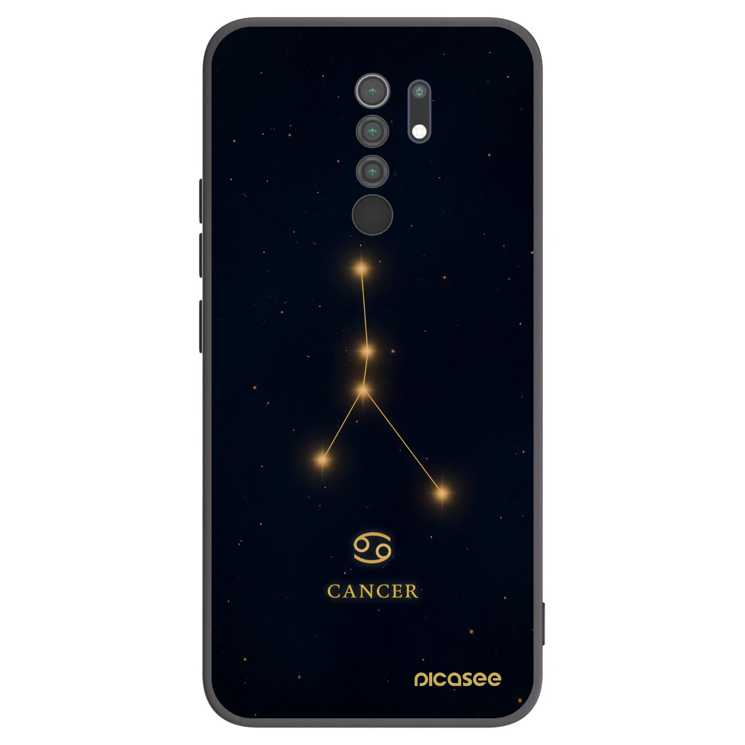 Picasee Μαύρη θήκη σιλικόνης για Xiaomi Redmi 9 - CANCER